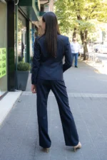 Класическо вталено сако, тъмносиньо - Image 11