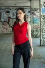 Трикотажна блуза без ръкави