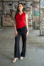 Трикотажна блуза без ръкави - Image 2