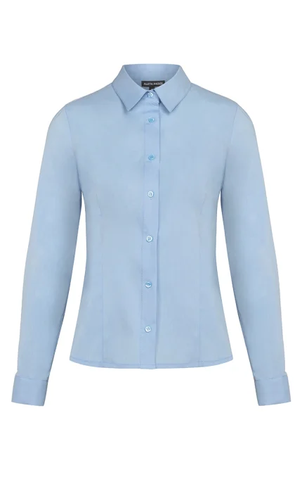 класическа дамска риза синя