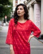 Дамска рокля с 3/4 ръкав и цип - Image 3