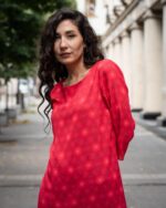 Дамска рокля с 3/4 ръкав и цип - Image 4