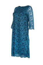 Дамска рокля от дантела с 3/4 ръкав и цип - Image 9