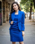 Дамска рокля с къс ръкав и набор на талията - Image 3