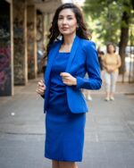 Дамска рокля с къс ръкав и набор на талията - Image 4