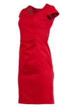 Дамска рокля с къс ръкав и набор на талията - Image 9