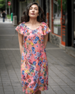 Дамска рокля със свободен силует и чупки на ръкава - Image 4