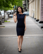 Дамски костюм от женствено късо болеро и вталена женствена рокля - Image 4