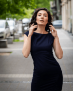 Дамски костюм от женствено късо болеро и вталена женствена рокля - Image 6