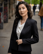 Дамски костюм от Късо болеро без ревери и класическа права пола - Image 6