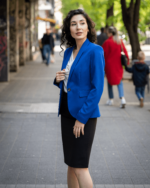 Дамски костюм от сако с едно копче и  класическа права пола - Image 4