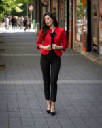 Дамски костюм от женствено късо болеро и тесен дамски панталон - Image 3