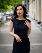 Дамски костюм от женствено късо болеро и вталена женствена рокля - Image 4