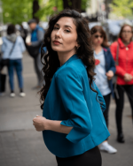 Дамски костюм от Женствено късо болеро и класическа права пола - Image 5