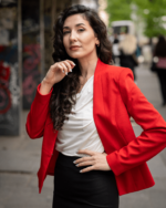 Дамски костюм от Късо болеро без ревери и класическа права пола - Image 6