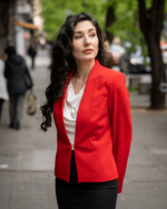 Дамски костюм от Късо болеро без ревери и класическа права пола - Image 7