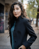 Дамско палто с голям външен джоб с капак и скрито закопчаване - Image 7