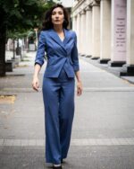 Дамско двуредно сако от лен - Image 6