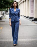 Дамско двуредно сако от лен - Image 7