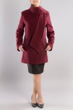 Дамско палто с подвижен шал - Image 8