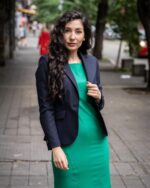 Класическо вталено сако, тъмносиньо - Image 5