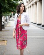 Комбинация от късо болеро със 7/8-ми ръкав и дамска рокля от шифон - Image 3