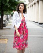 Комбинация от късо болеро със 7/8-ми ръкав и дамска рокля от шифон - Image 4