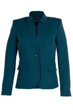 Костюм от дамско сако с едно копче и дамска рокля с V-образно деколте - Image 4