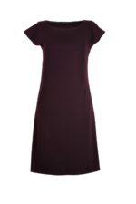 Ретро рокля с джобове и малка поло яка, с трапецовиден силует - Image 9