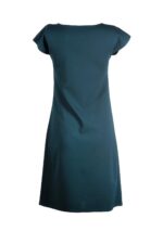 Ретро рокля с джобове и малка поло яка, с трапецовиден силует - Image 8