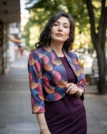 Ретро рокля с джобове и с трапецовиден силует - Image 7