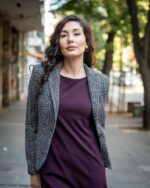 Ретро рокля с джобове и с трапецовиден силует - Image 4