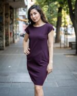 Ретро рокля с джобове и с трапецовиден силует - Image 2