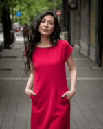 Рокля с джобове и трапецовиден силует - Image 3