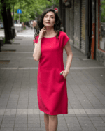 Рокля с джобове и трапецовиден силует - Image 2