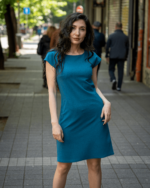 Рокля с джобове и трапецовиден силует - Image 3