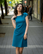 Рокля с джобове и трапецовиден силует - Image 2