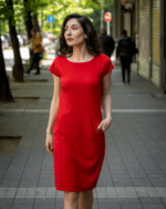 Рокля с джобове и трапецовиден силует - Image 2