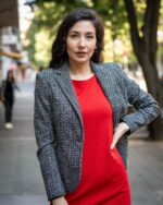 Рокля с джобове и трапецовиден силует - Image 4