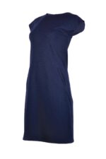 Рокля с джобове и трапецовиден силует от трико с щампа - Image 5