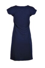 Рокля с джобове и трапецовиден силует от трико с щампа - Image 6