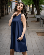 Свободна романтична рокля с презрамки - Image 3