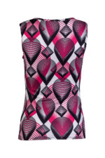 Трикотажна, дамска блуза без ръкави с гръцко деколте - Image 2