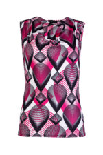 Трикотажна, дамска блуза без ръкави с гръцко деколте