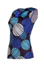 Трикотажна, дамска блуза без ръкави с гръцко деколте - Image 7