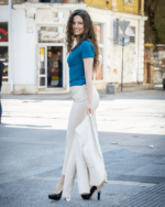 Трикотажна дамска блуза с къс ръкав - Image 3