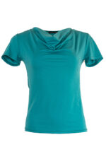 Трикотажна дамска блуза с къс ръкав - Image 5