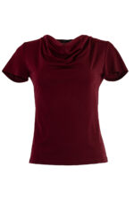 Трикотажна дамска блуза с къс ръкав - Image 8