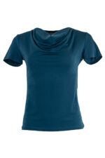 Трикотажна дамска блуза с къс ръкав - Image 11