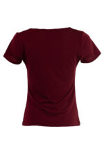 Трикотажна дамска блуза с къс ръкав - Image 5